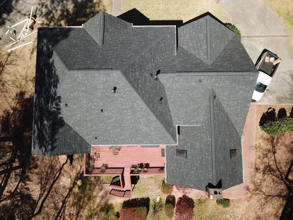 new roof aerial view